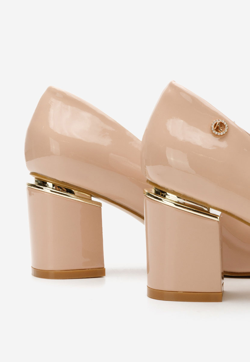 Nelia v4 börszínü vastag sarkú magassarkú 