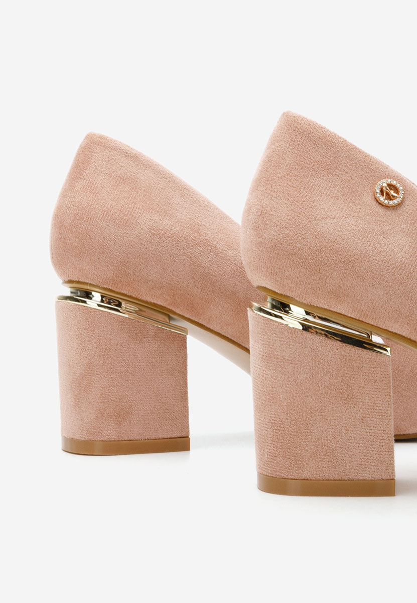 Nelia v5 börszínü vastag sarkú magassarkú 