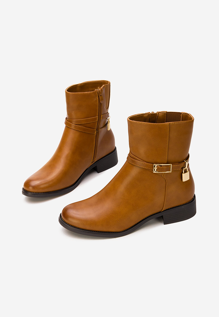 Aurisel camel női bokacsizma