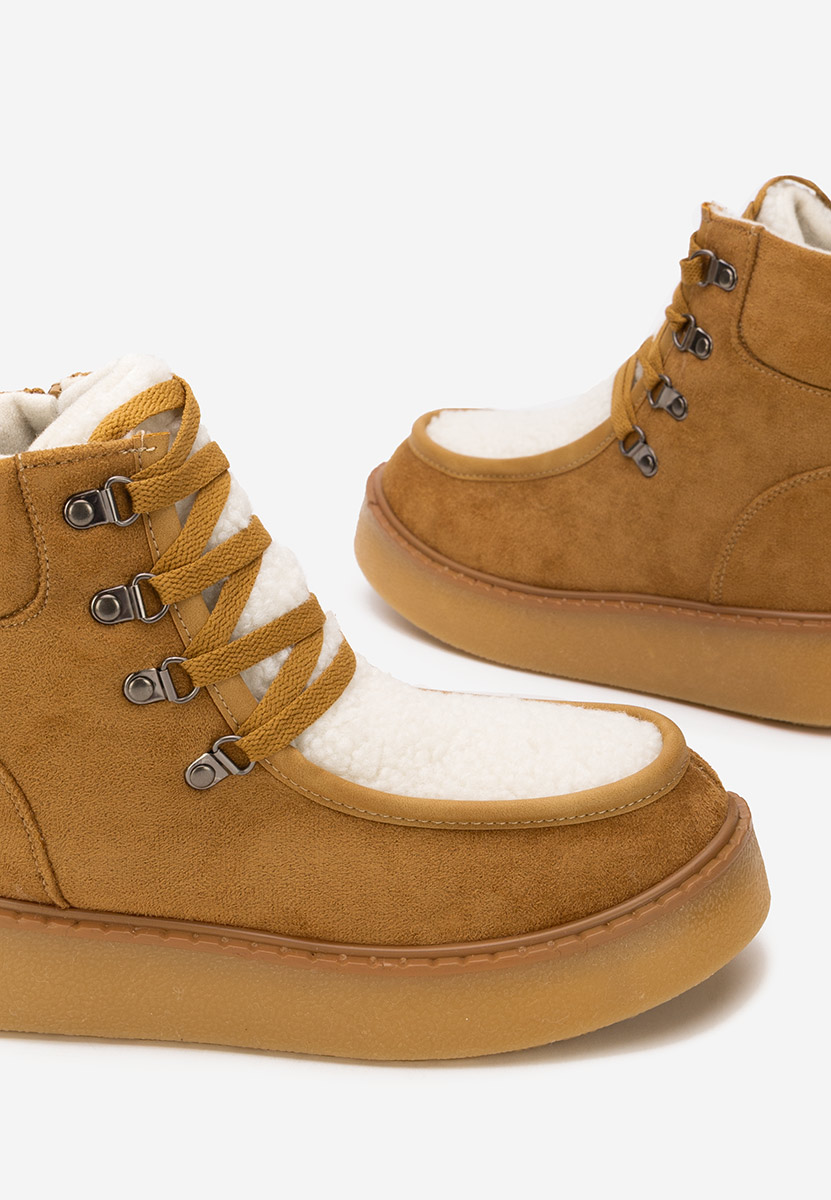 Liraia camel telitalpú platform bokacsizma