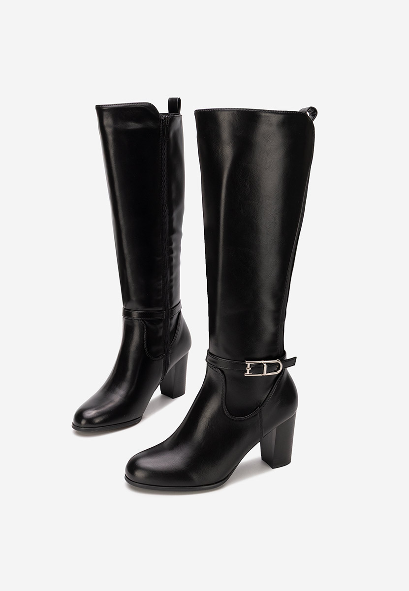 Saviera fekete magassarkú csizma