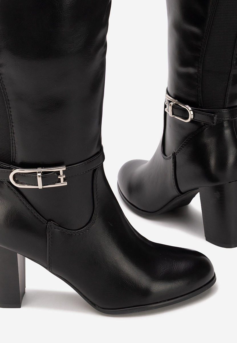 Saviera fekete magassarkú csizma