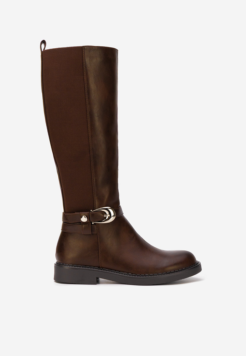 Cevina barna hosszú szárú csizma