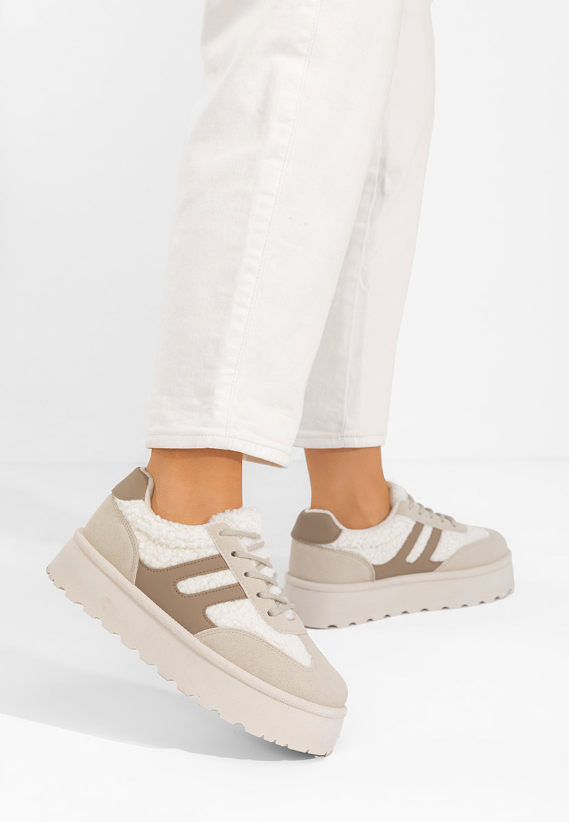 Luniva bézs telitalpú platform sneaker