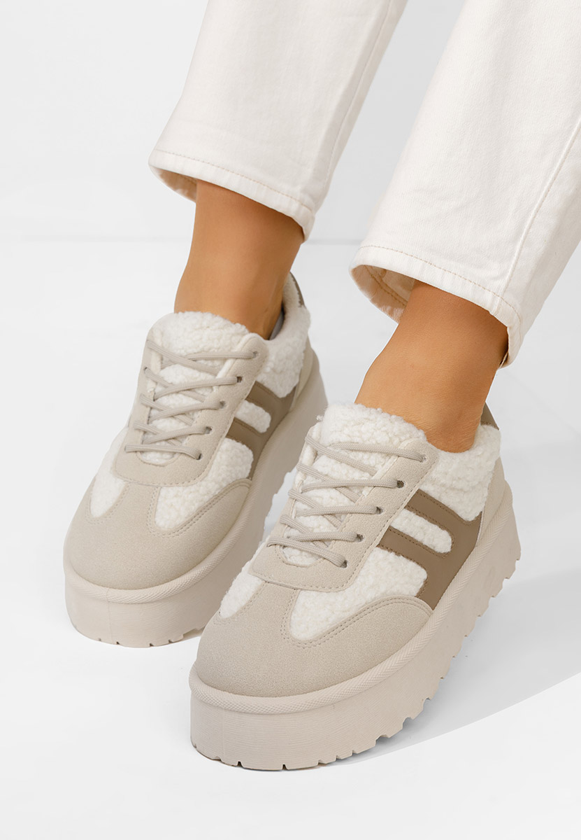 Luniva bézs telitalpú platform sneaker