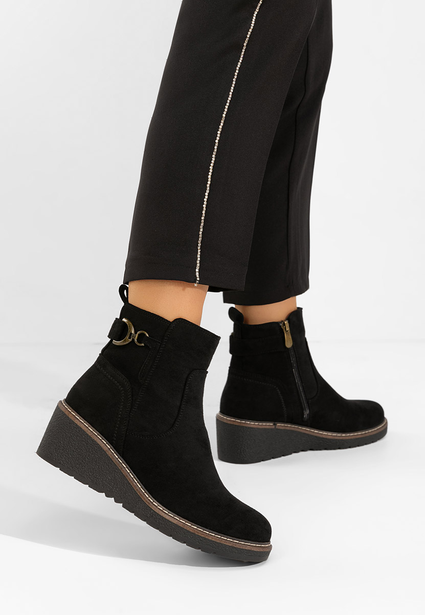 Celmira fekete platform bokacsizma