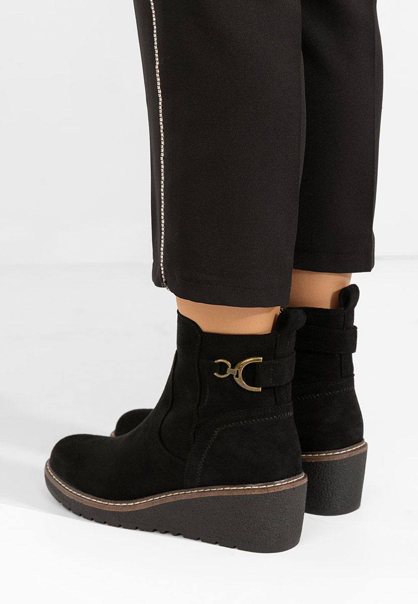 Celmira fekete platform bokacsizma