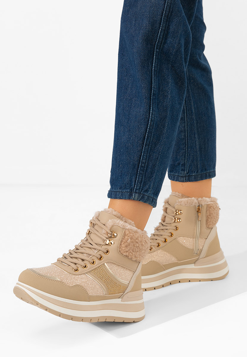 Nabila khaki telitalpú platform sneaker