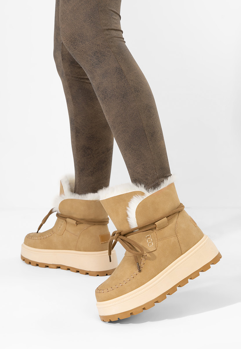 Dionea khaki telitalpú platform bokacsizma