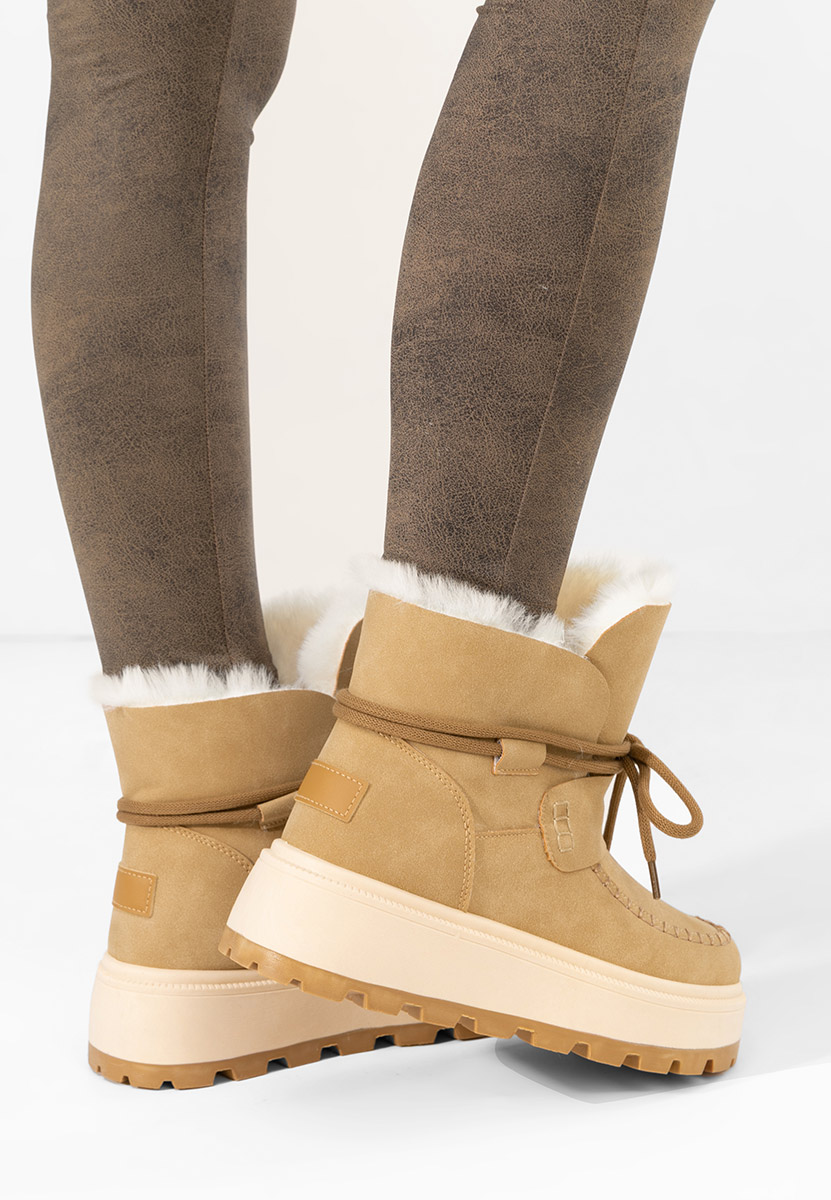 Dionea khaki telitalpú platform bokacsizma