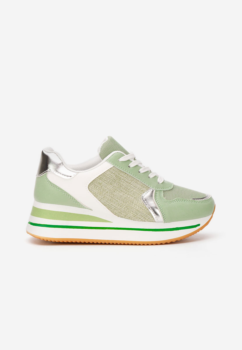 Sidnei zöld telitalpú platform sneaker