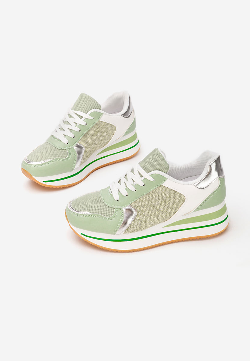 Sidnei zöld telitalpú platform sneaker