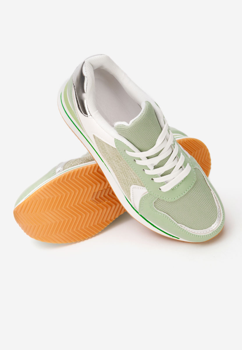 Sidnei zöld telitalpú platform sneaker