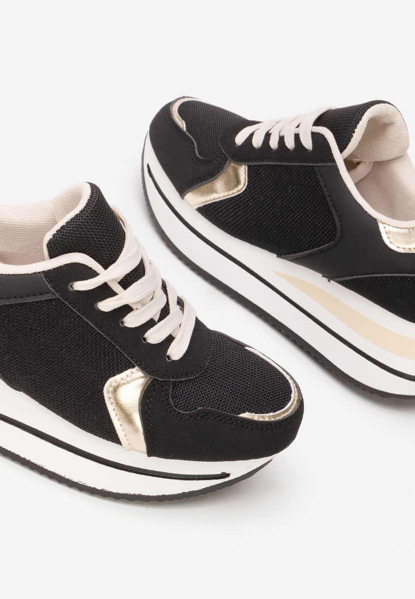 Sidnei fekete telitalpú platform sneaker
