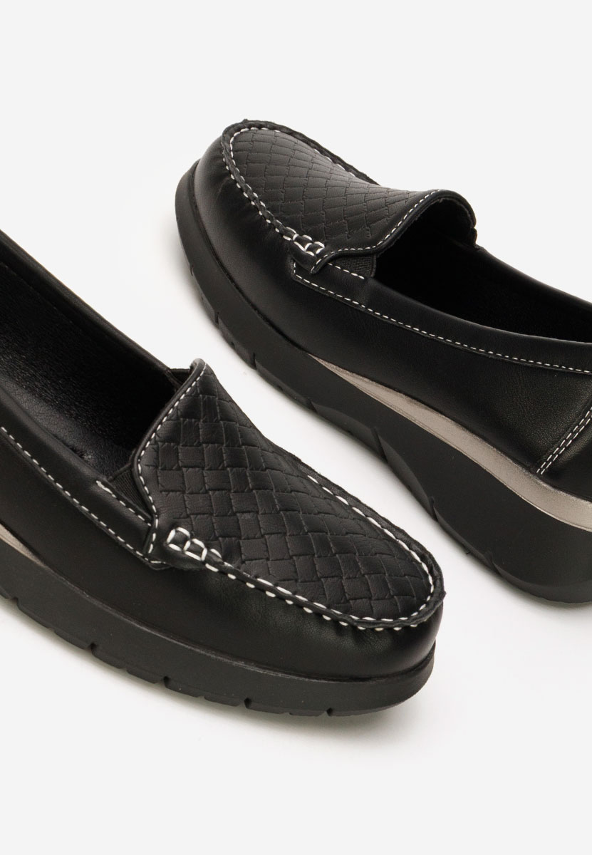 Seona fekete női mokaszin