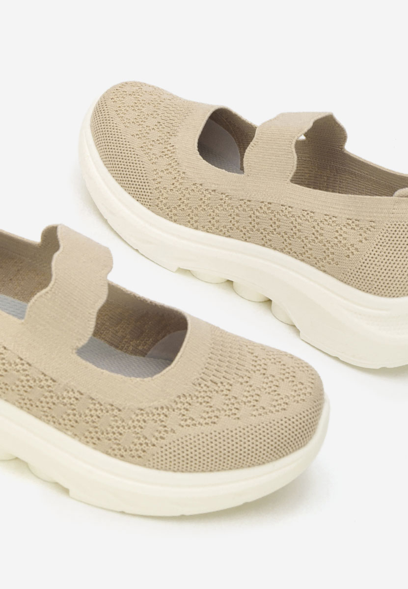 Luisania bézs pántos balerina cipő