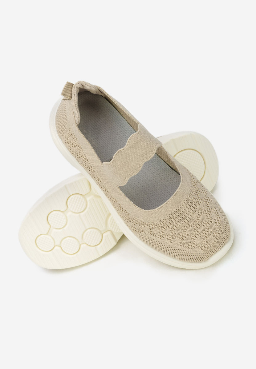 Luisania bézs pántos balerina cipő