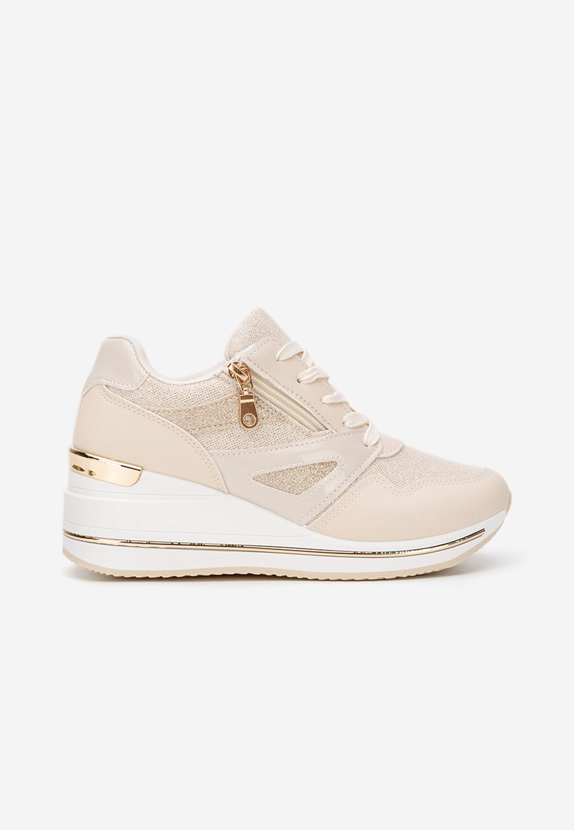 Reinia bézs telitalpú platform sneaker