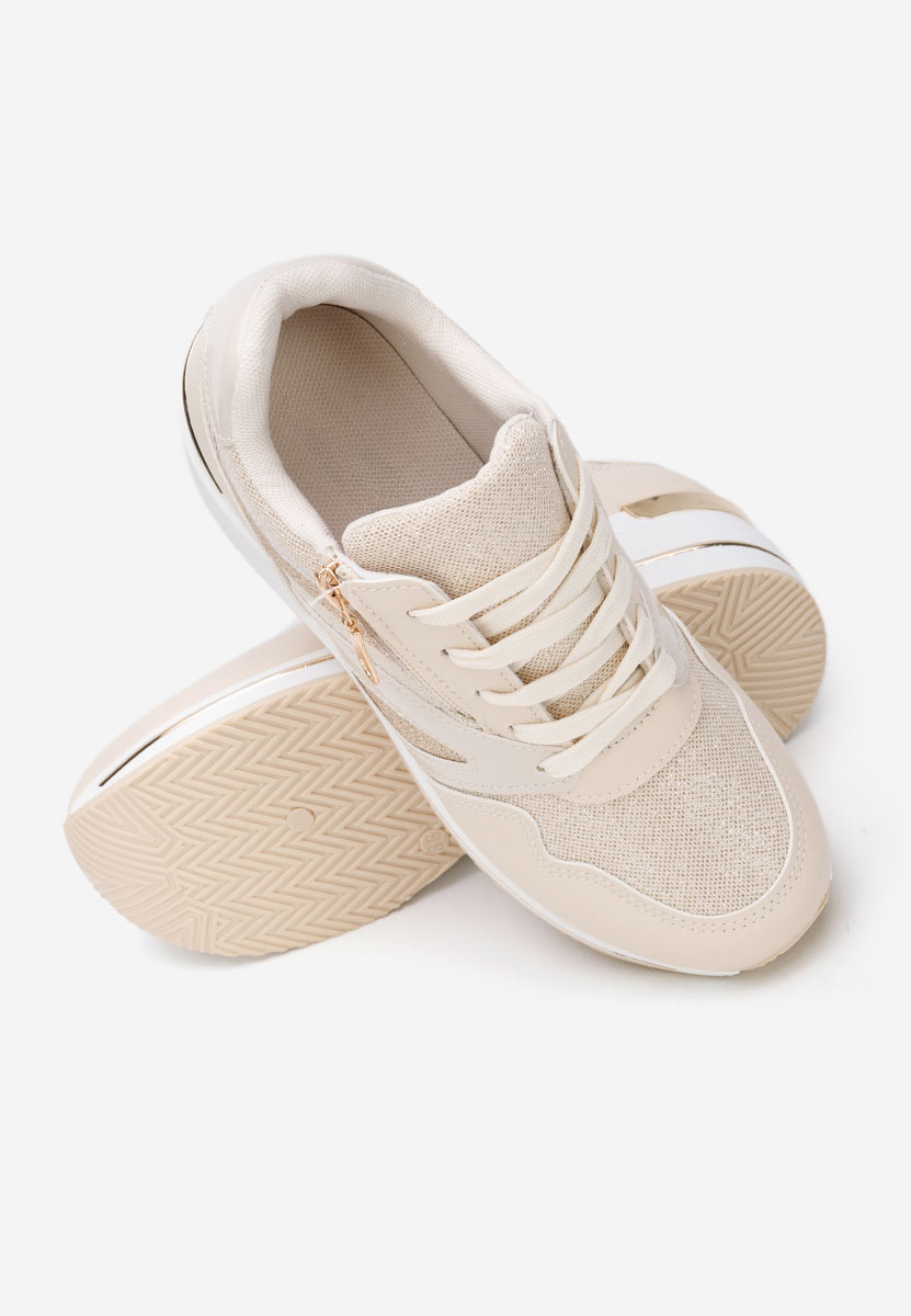 Reinia bézs telitalpú platform sneaker
