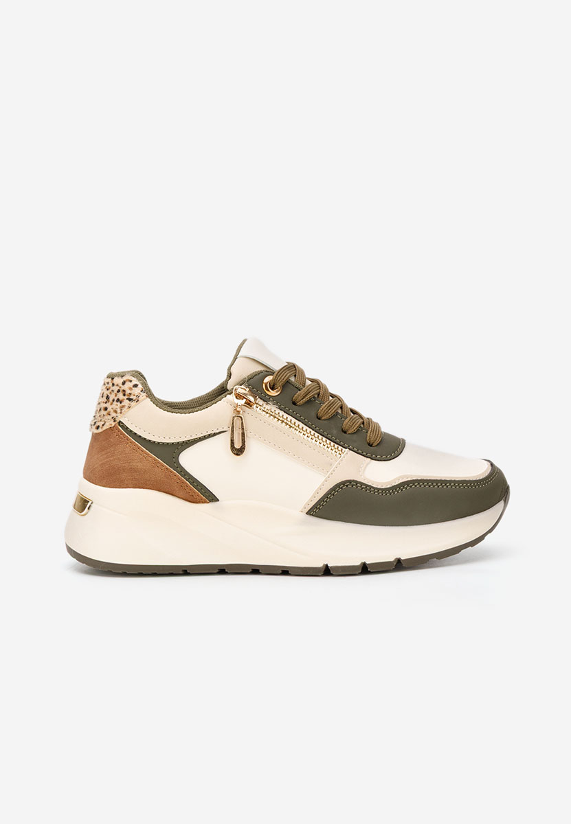 Ziania zöld telitalpú platform sneaker