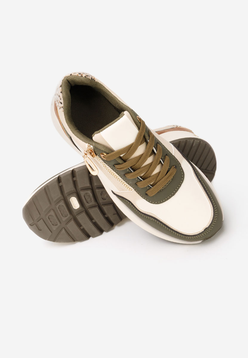 Ziania zöld telitalpú platform sneaker