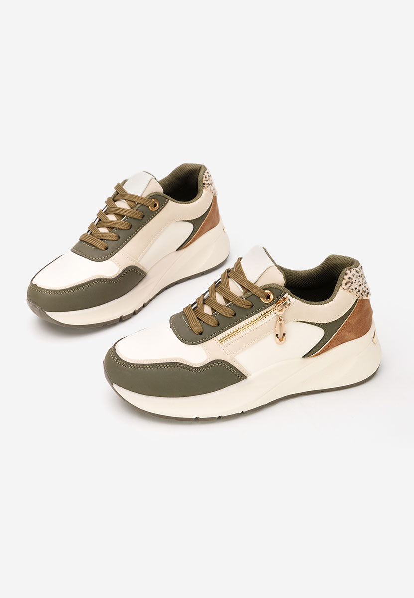 Ziania zöld telitalpú platform sneaker