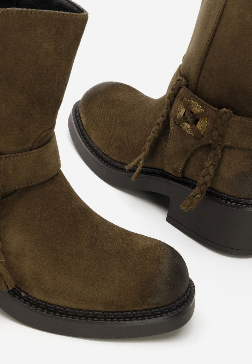 Alasika zöld női bokacsizma