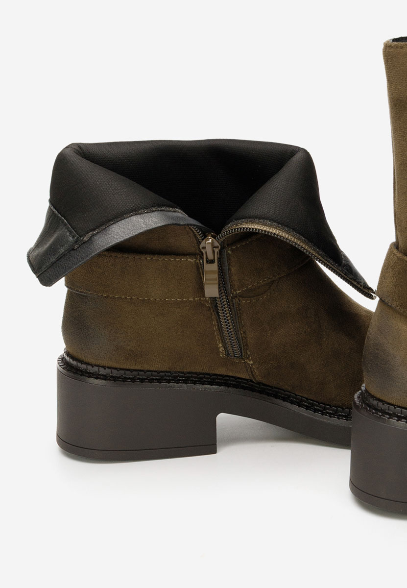 Alasika zöld női bokacsizma