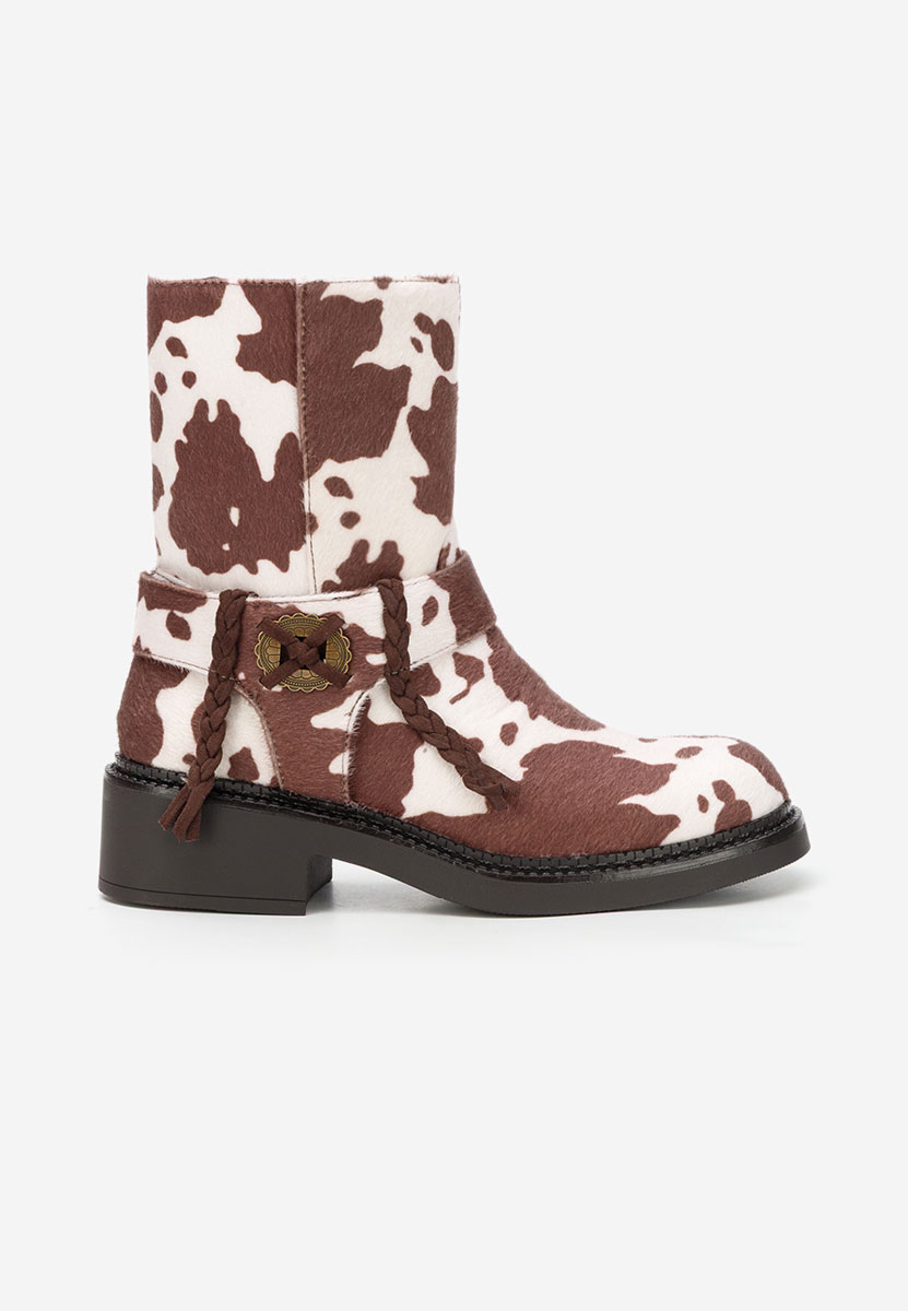 Alasika állatlenyomat női bokacsizma