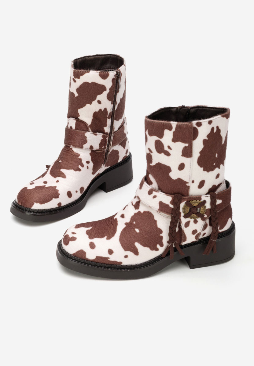 Alasika állatlenyomat női bokacsizma