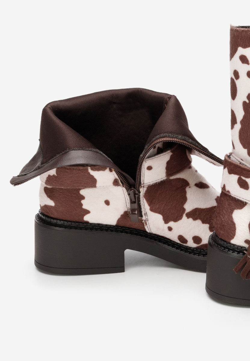 Alasika állatlenyomat női bokacsizma