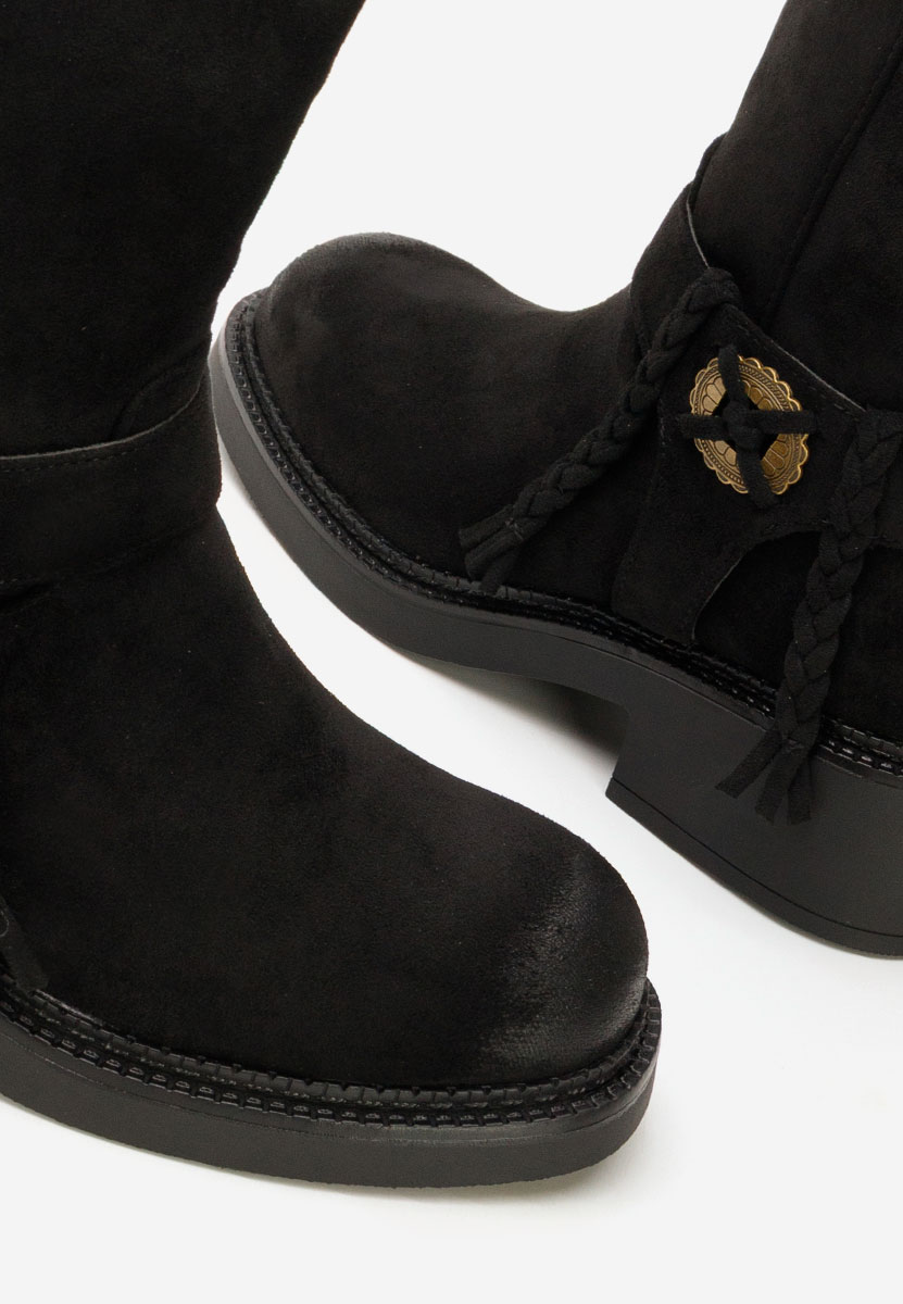 Alasika fekete női bokacsizma