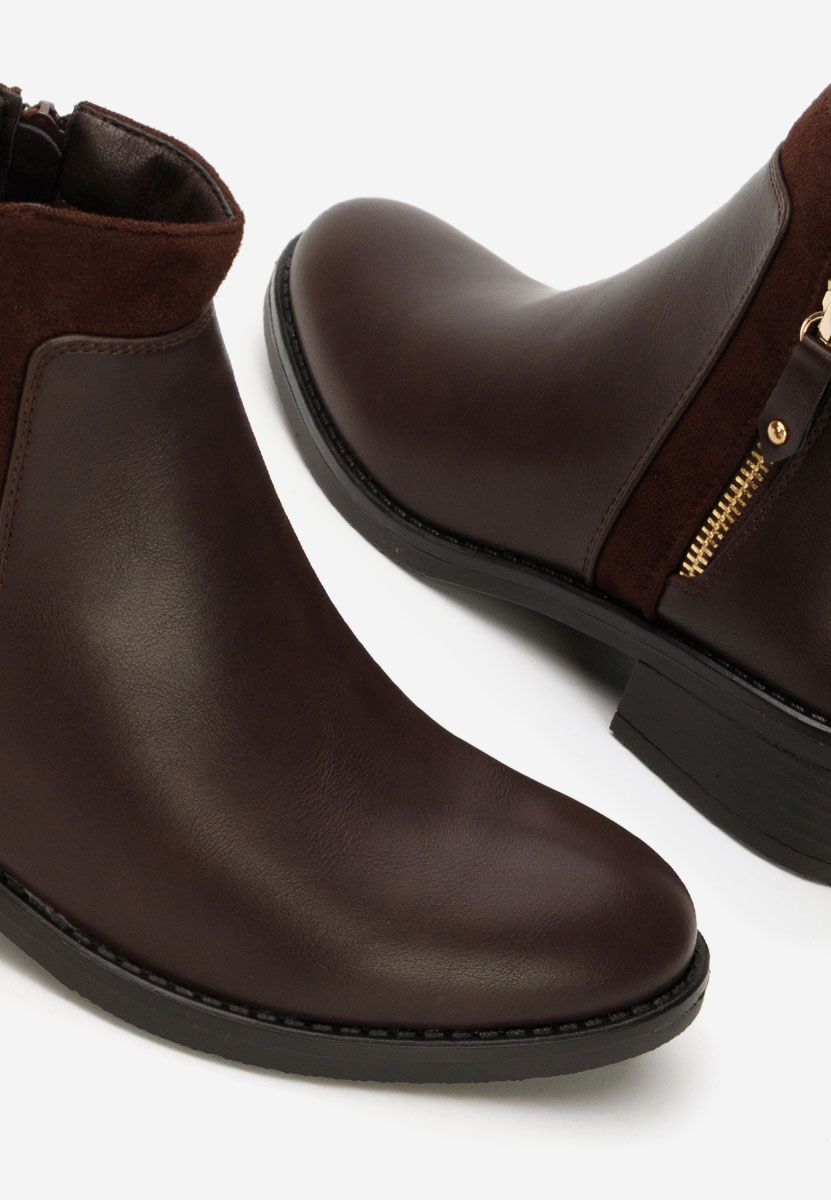 Lanaki barna női bokacsizma