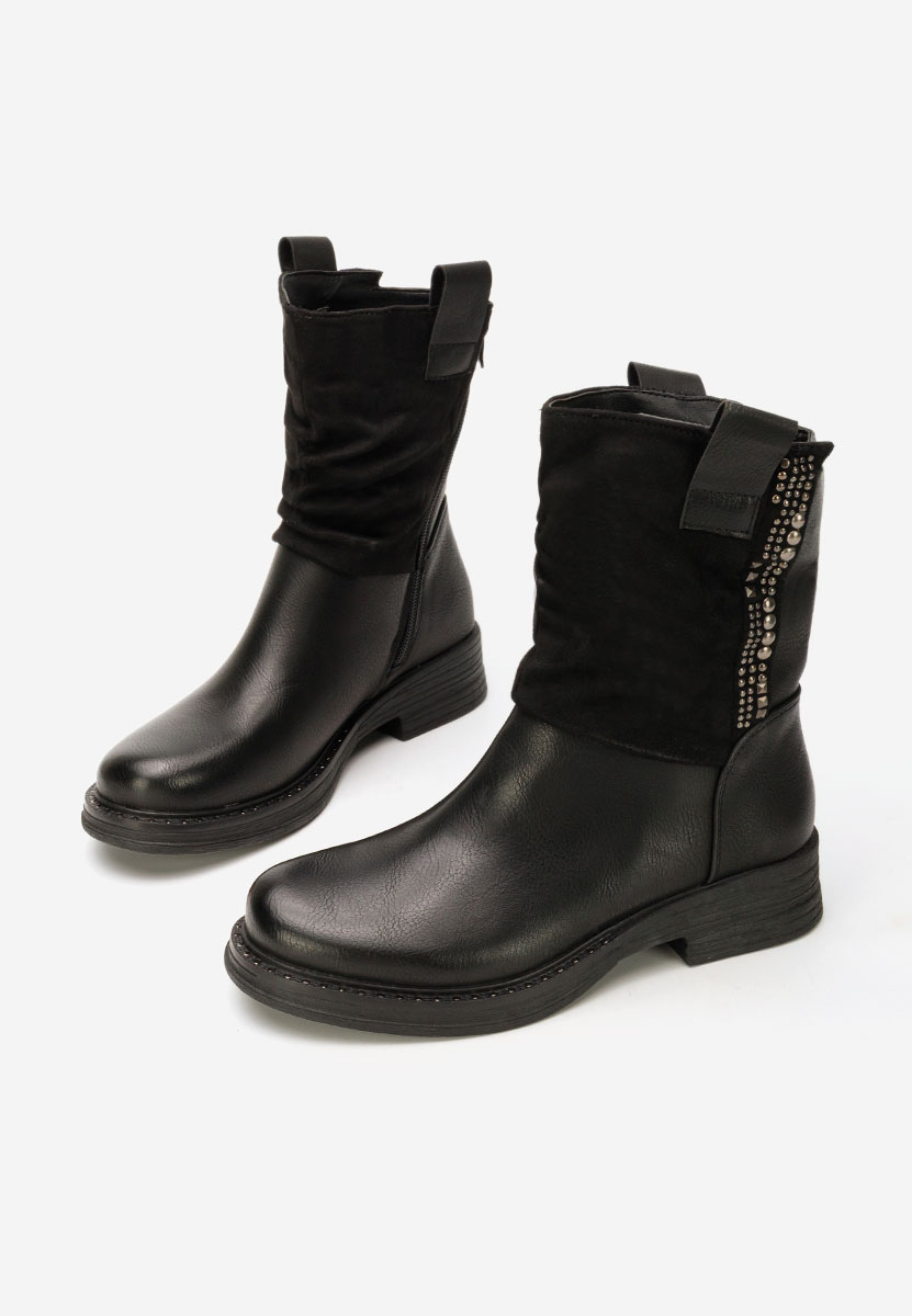 Kristela fekete női bokacsizma