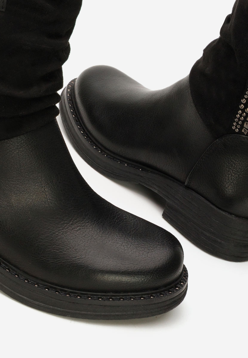 Kristela fekete női bokacsizma