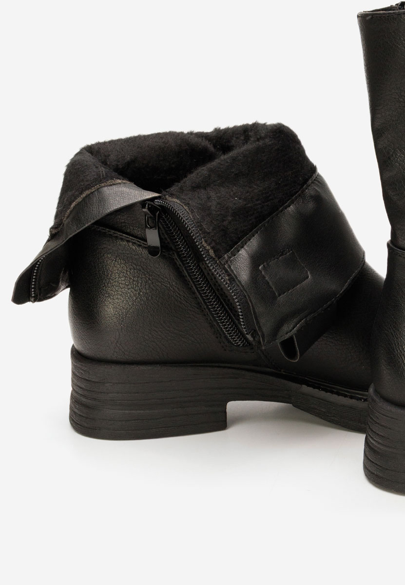 Kristela fekete női bokacsizma