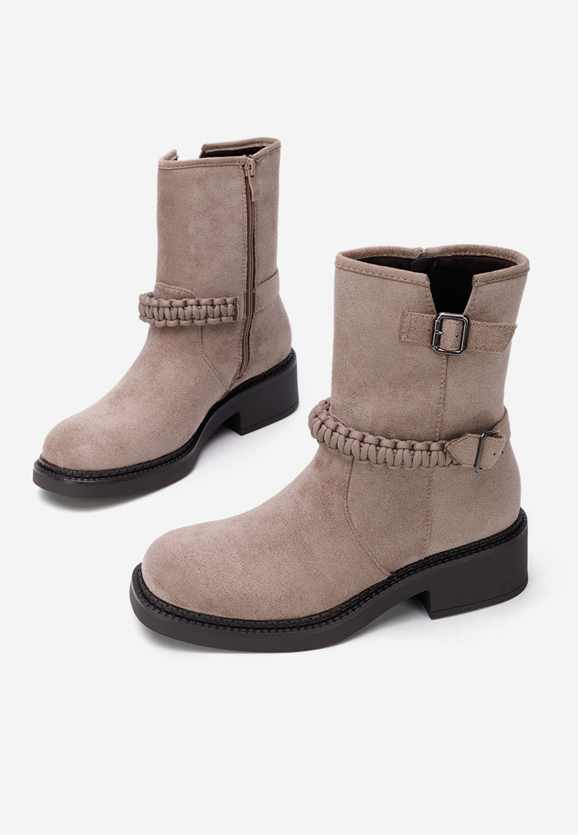 Sikada szürke női bokacsizma