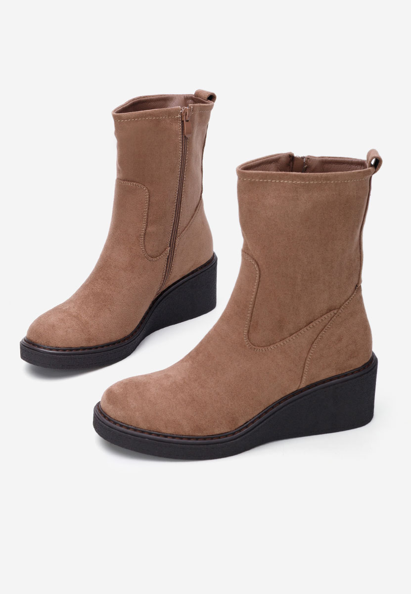 Lysara barna női platform bokacipő