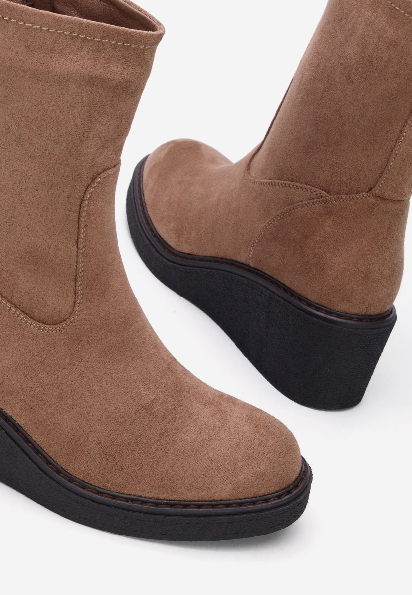 Lysara barna női platform bokacipő