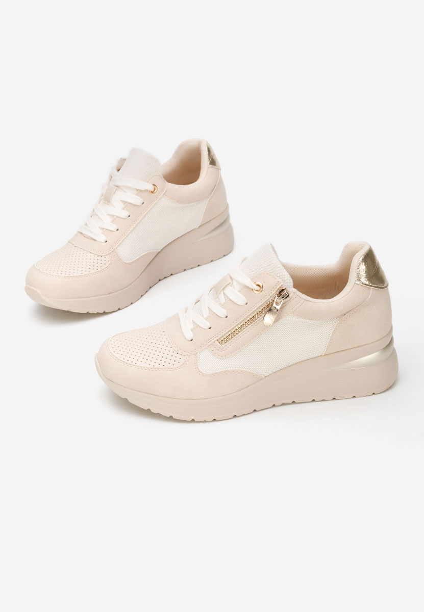 Floreia bézs platform sneaker cipő 