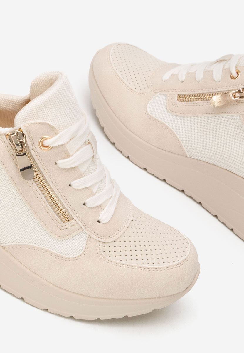 Floreia bézs platform sneaker cipő 