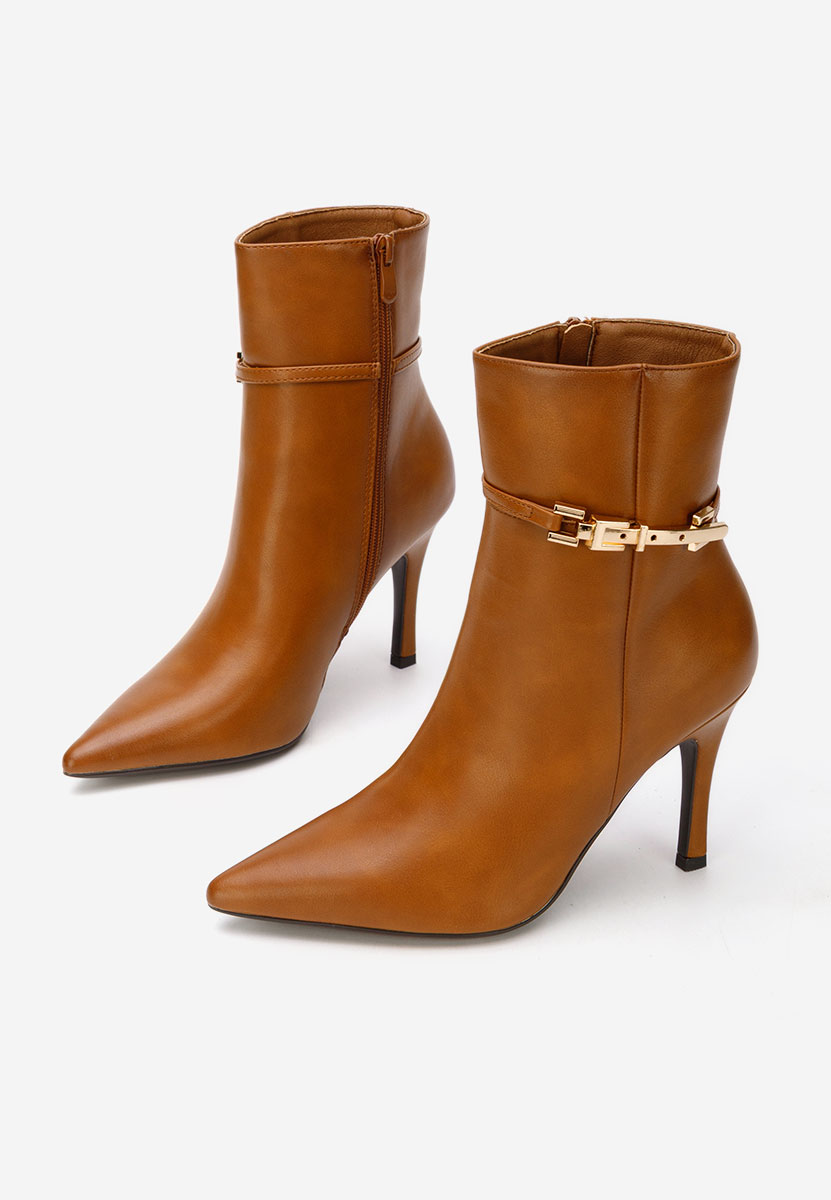 Camely camel tűsarkú bokacipő