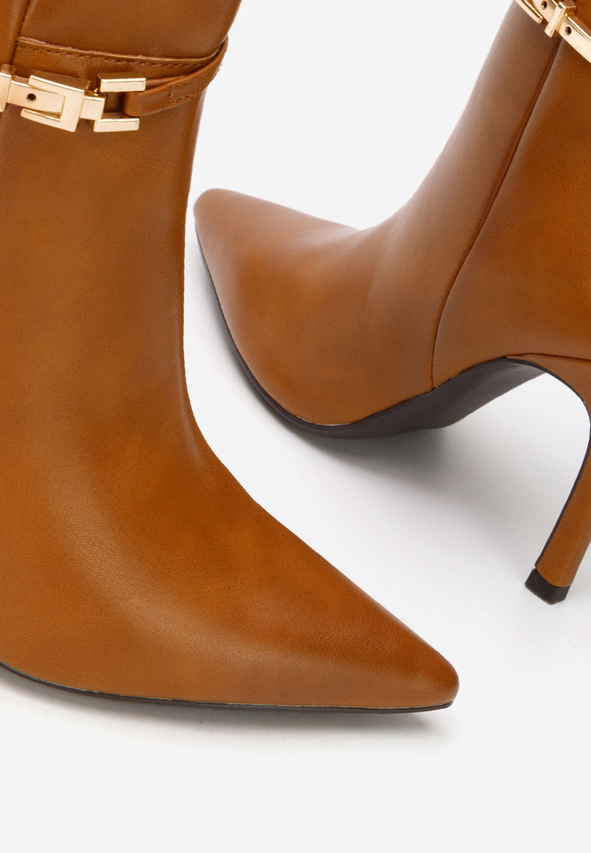 Camely camel tűsarkú bokacipő