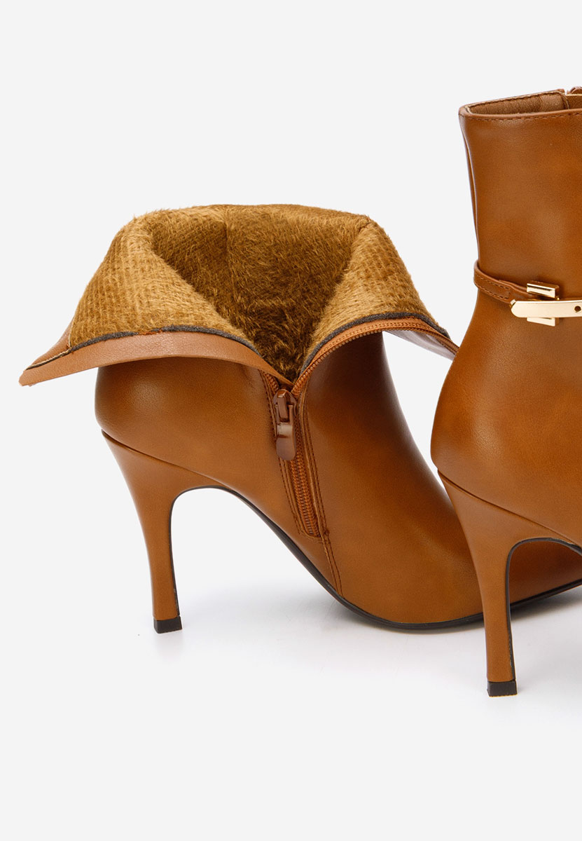Camely camel tűsarkú bokacipő