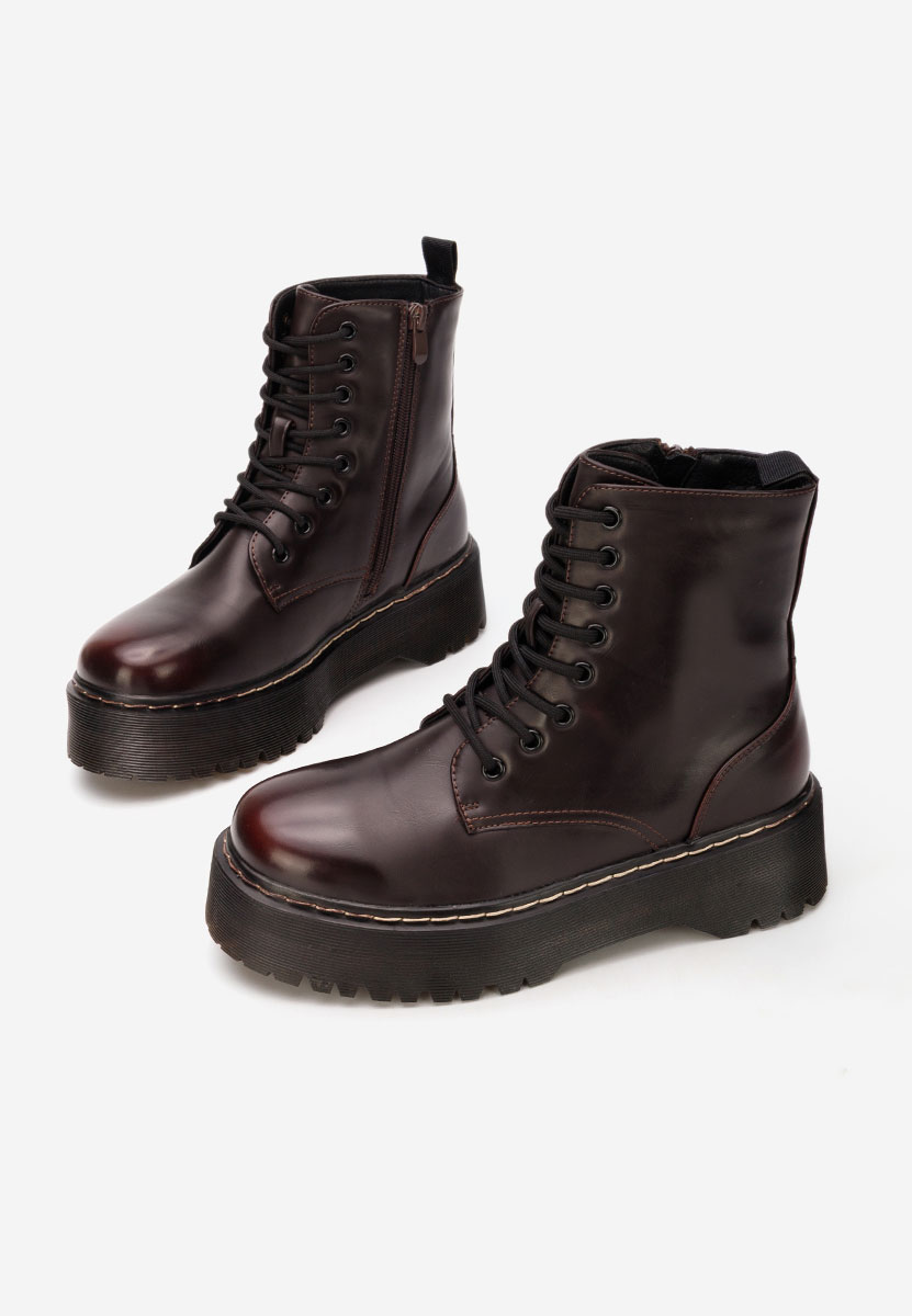 Martensa borvörös női bakancs