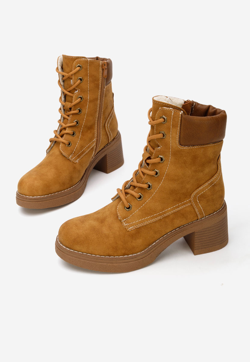 Celoria camel női bokacsizma