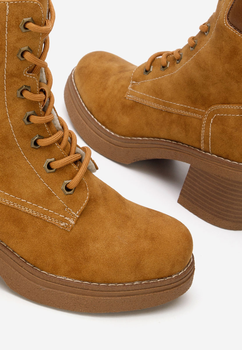 Celoria camel női bokacsizma