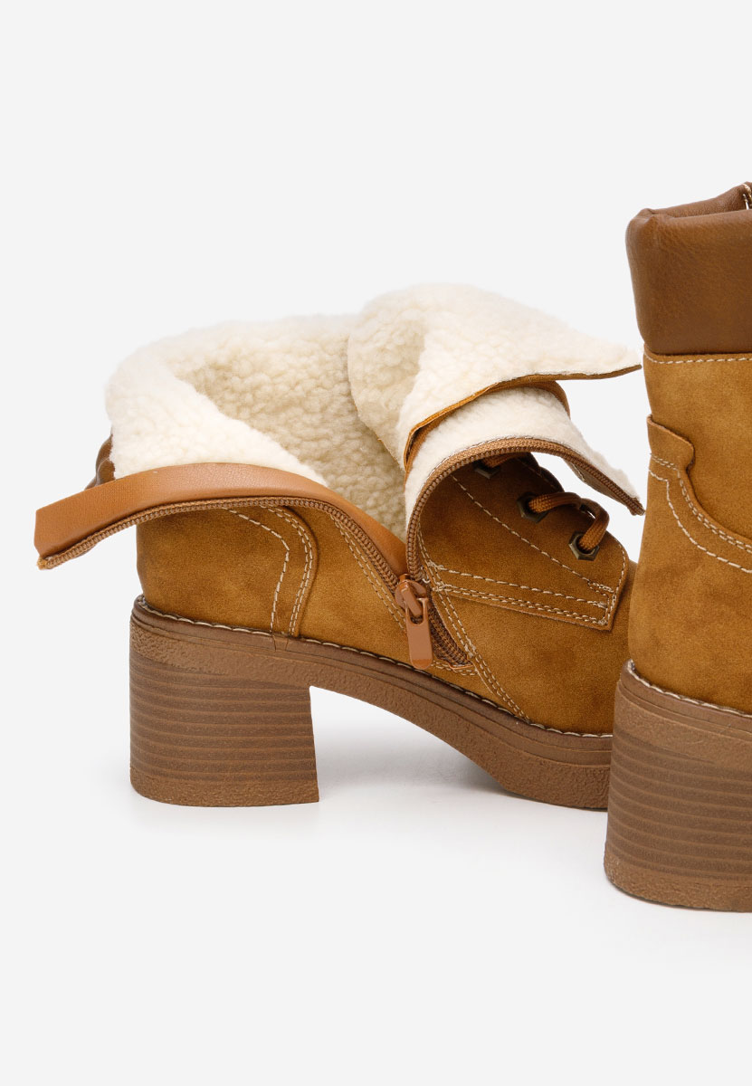 Celoria camel női bokacsizma