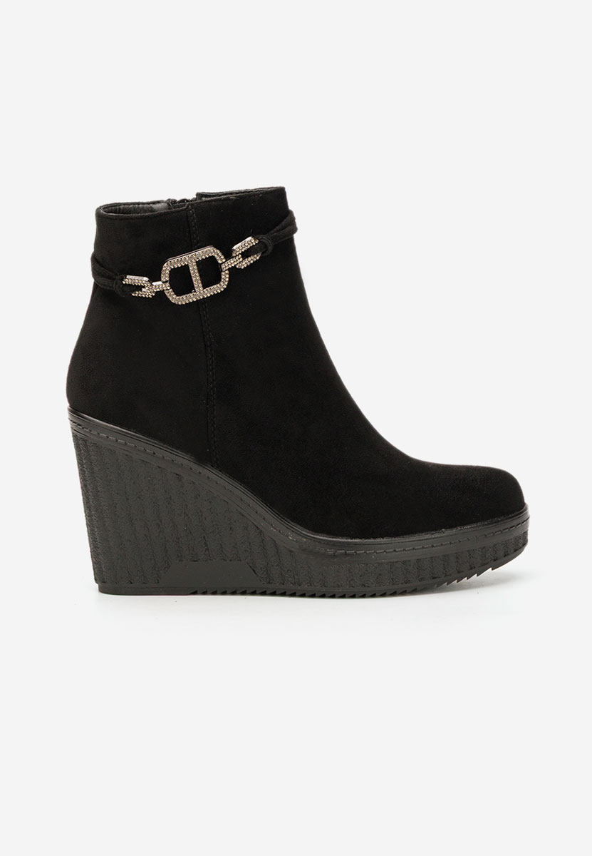 Charlet v3 fekete telitalpú platform bokacsizma