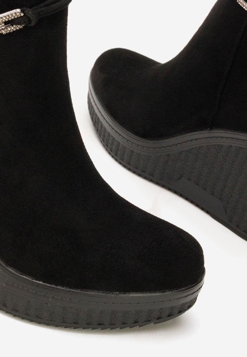 Charlet v3 fekete telitalpú platform bokacsizma